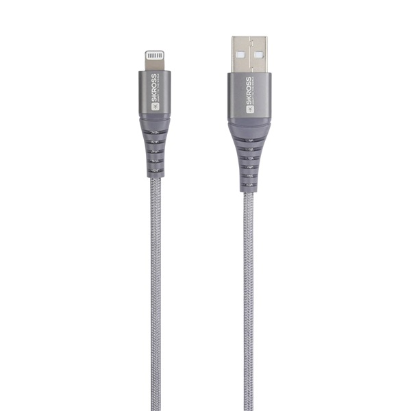 USB Lightning Töltő/adat Szürke 1.2m SKCA0011A-MFI120CN (SKCA0011A-MFI120CN)
