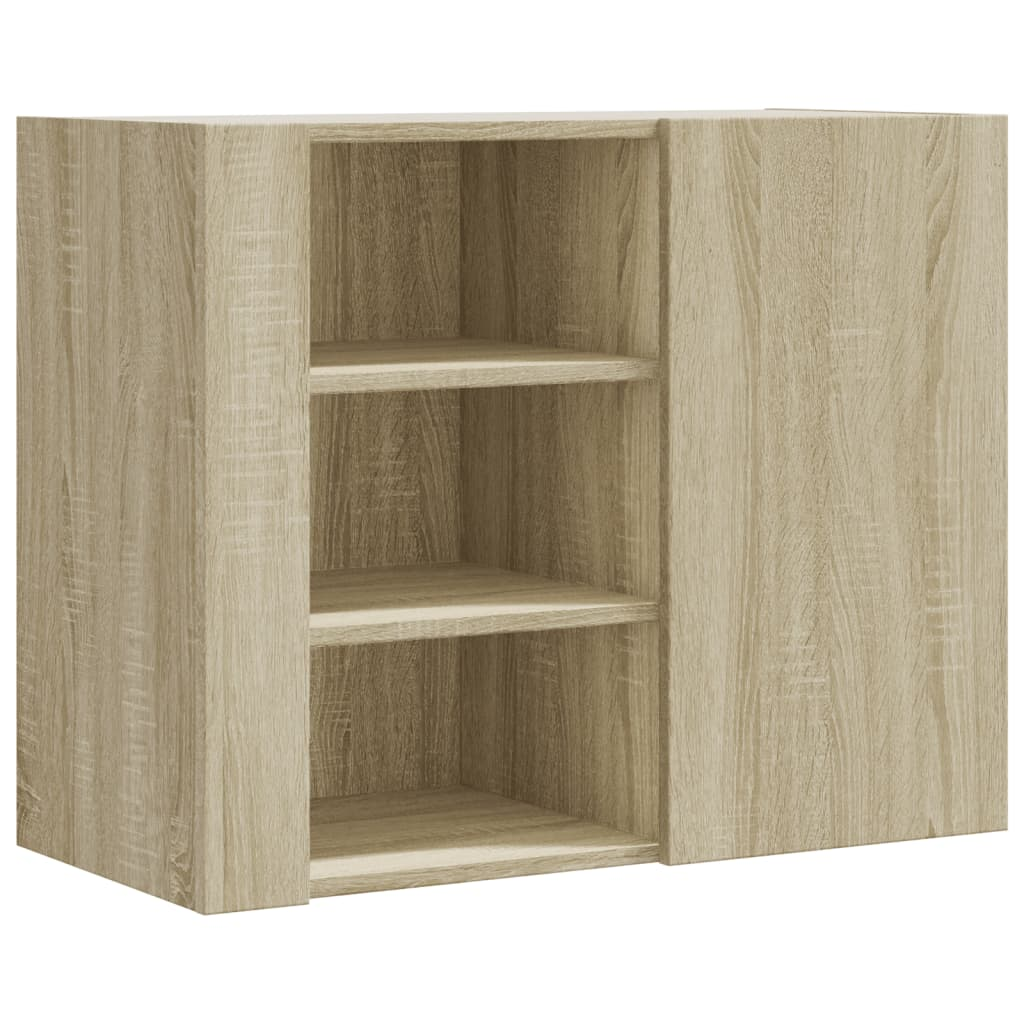 sonoma tölgy színű szerelt fa faliszekrény 75 x 35 x 60 cm (848425)