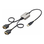 StarTech.com 2P1FFC-USB-SERIAL кабелен преобразувател мъжко/женско USB-A 2 x DB-9 RS-232 Черен, Сив