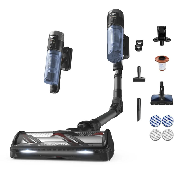 Rowenta RH9LC1 2-in-1-Stabstaubsauger Akku Trocken&Nass Beutellos Blau, Grau