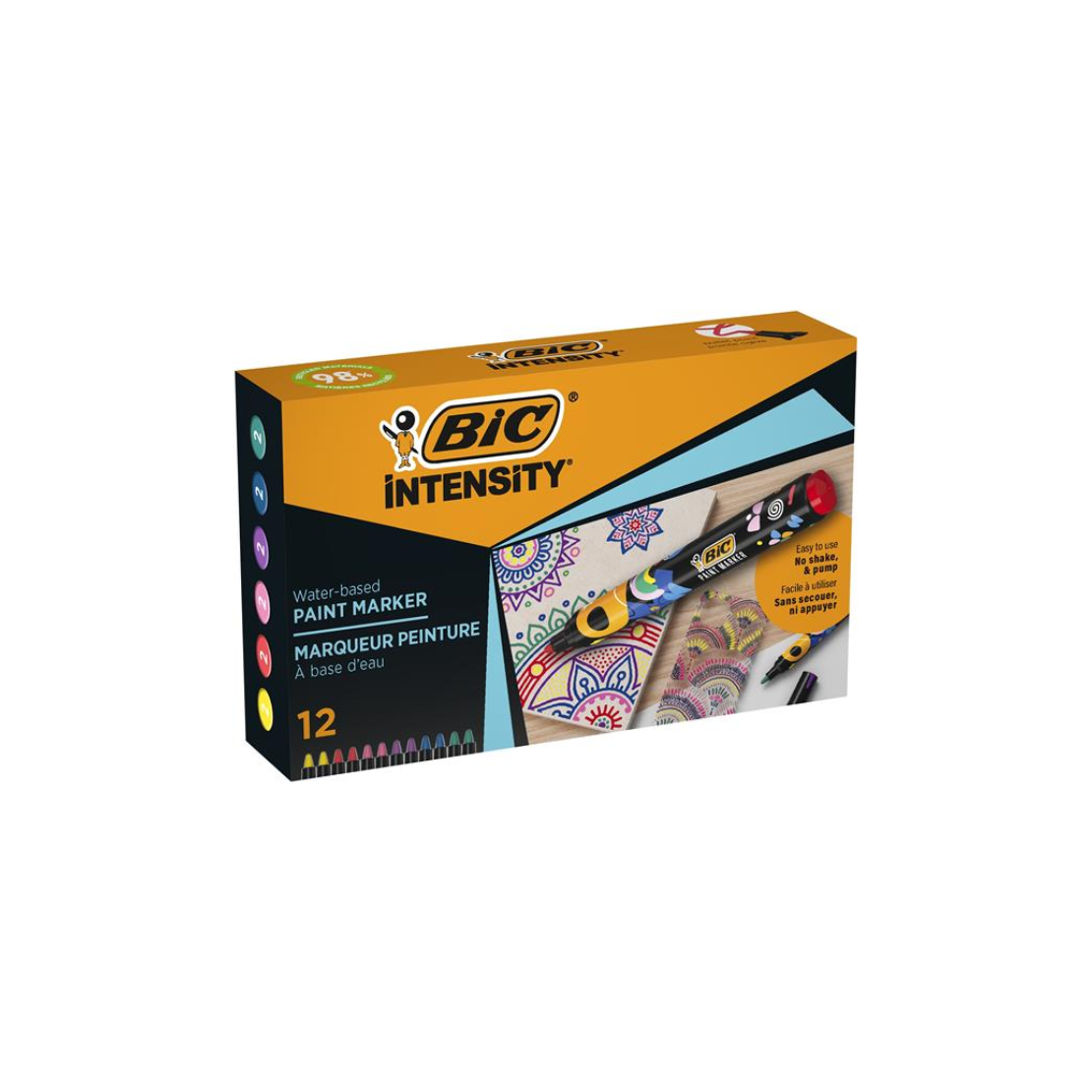 BIC Intensity 1,5 - 2,3 mm Dekormarker készlet - Vegyes színek (12 db / csomag) (527426)