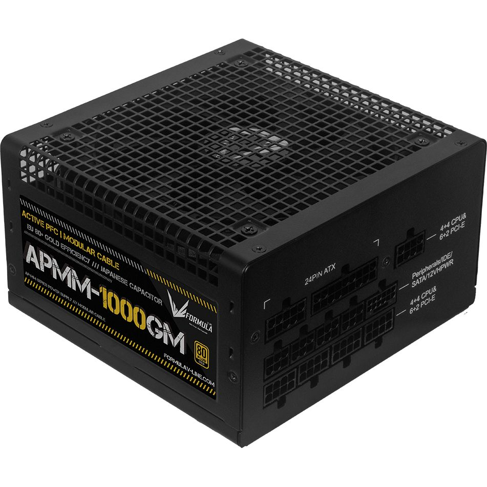 Formula Tápegység 1000W - (80 Plus Gold, ATX3.1/PCIe 5.1, Aktív PFC, 14cm, Full Moduláris) (APMM-1000GM)