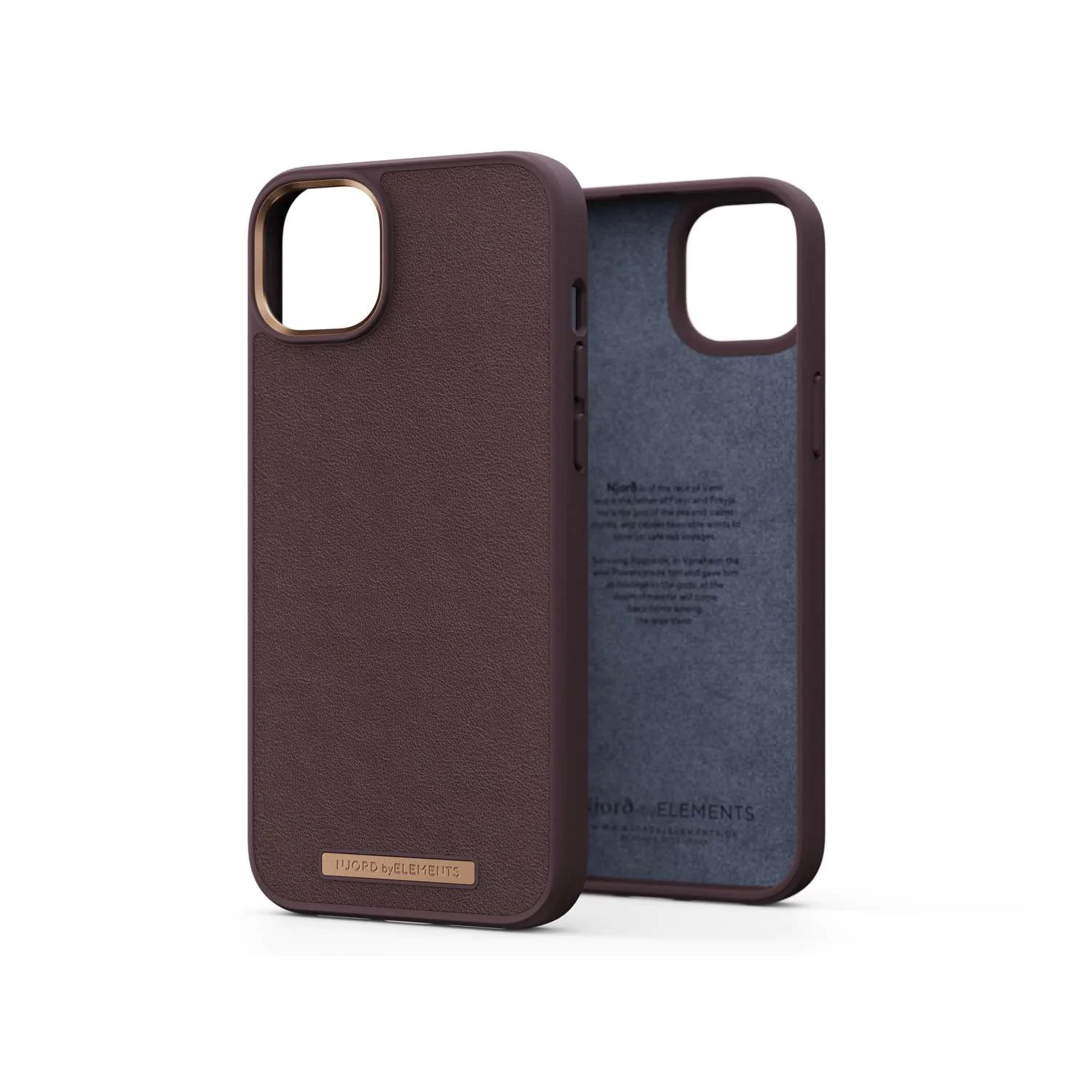 Njord Genuine Apple iPhone 14 Plus Bőr Tok - Sötétbarna (NA42GL05)