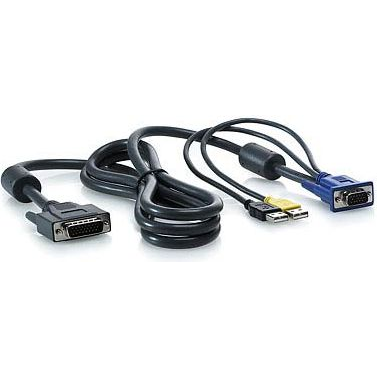 Hewlett Packard Enterprise 1x4 KVM Console 6ft USB Cable KVM kábel Fekete 1,82 M (AF613A)