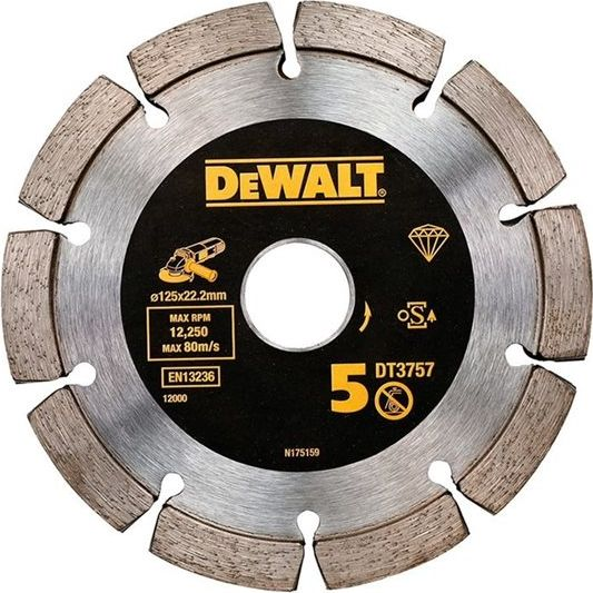 Dewalt Gyémánt Vágókorong Szegmentált 125 X 22,2 mm Duplatárcsás (DT3758-QZ)