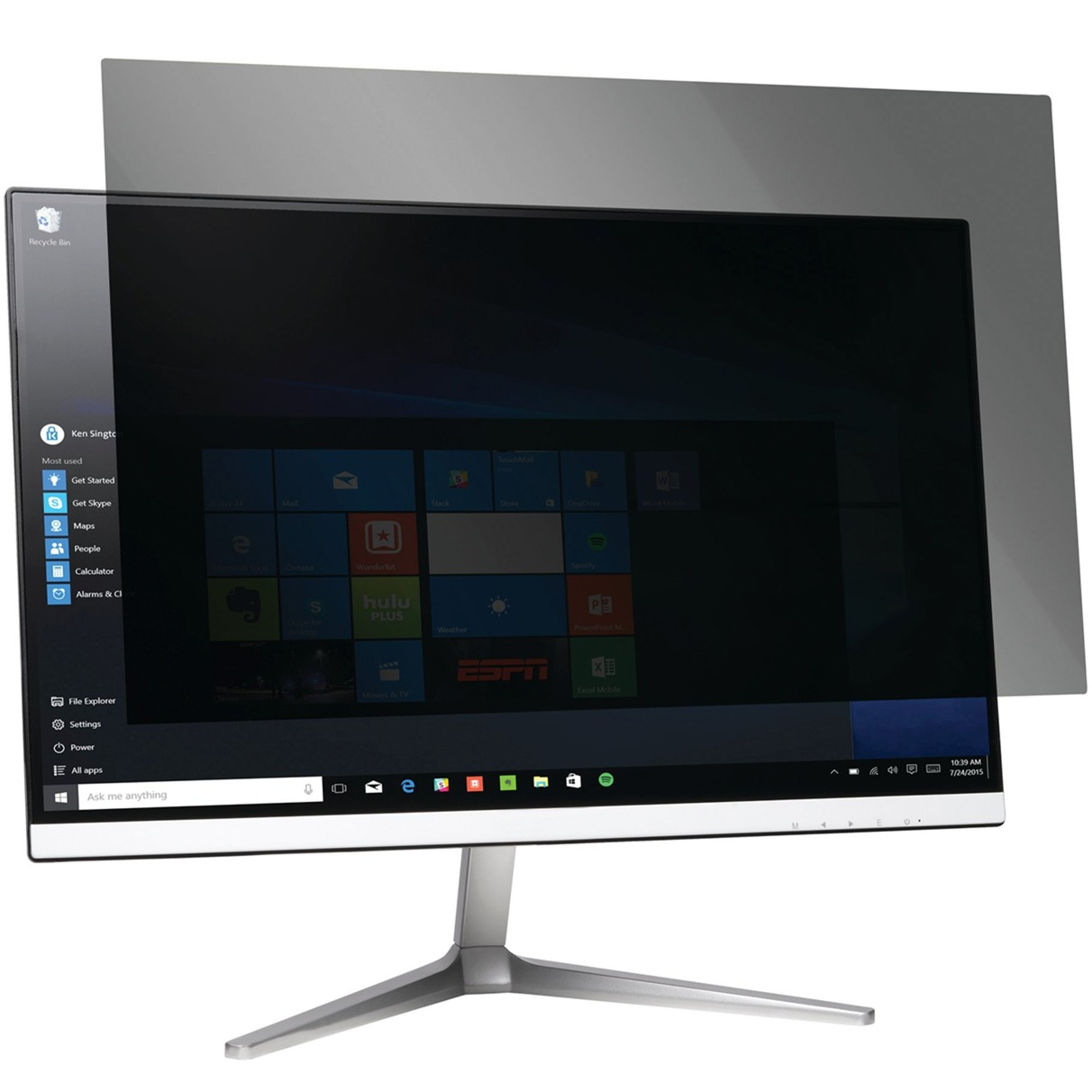 Kensington 626478 filter na monitor Bezrámčekový privátny filter na displeji 49,5 cm (19.5