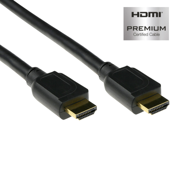 ACT AK3941 v2.0 HDMI-A apa - HDMI-A apa kábel 0,5m - Fekete