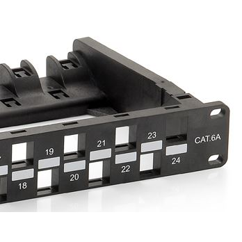 Equip Patch panel CAT6a 24 PORT 1U 19