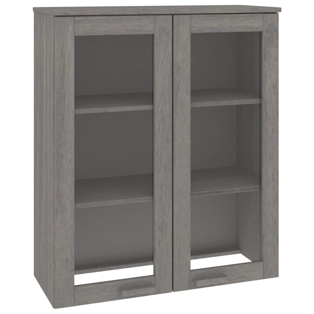 HAMAR világosszürke tömör fenyőfa felső szekrény 85x35x100 cm (340507)