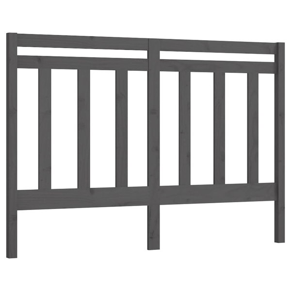 Tăblie de pat, gri, 156x4x100 cm, lemn masiv de pin