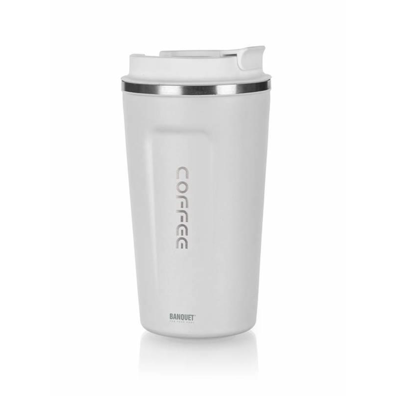 BANQUET utazó thermo bögre - ARTY, 450ml, fehér (A21586)