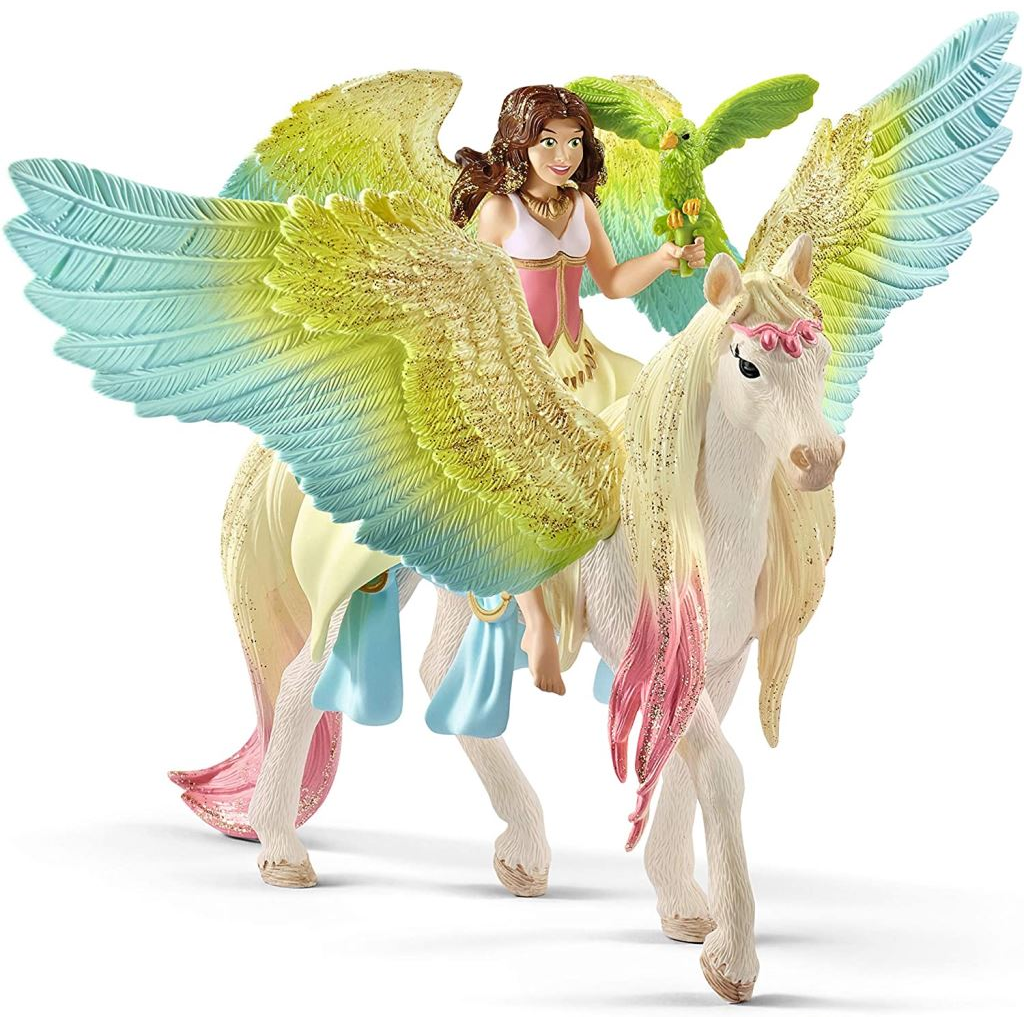 Schleich Fairy Surah csillogó pegazussal (70566) (sch70566)
