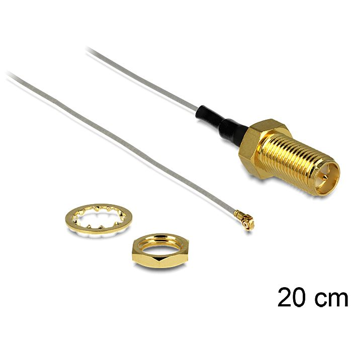 Delock antenna kábel RP-SMA jack > MHF III/U.FL-LP-040 20cm (88813) (DE88813)