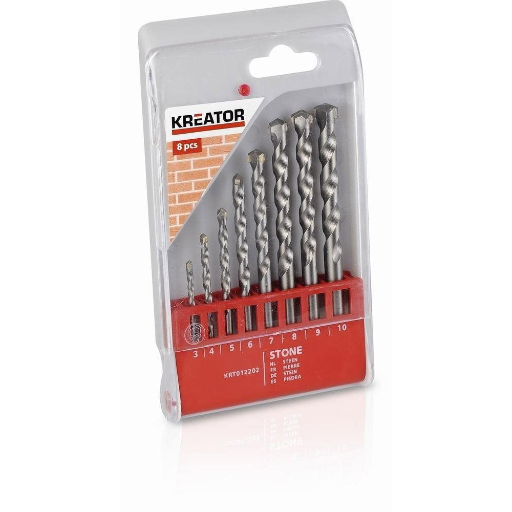 KRT012202 - 8 db 3-10 mm-es falfúrószár 3-10 mm (KRT012202)