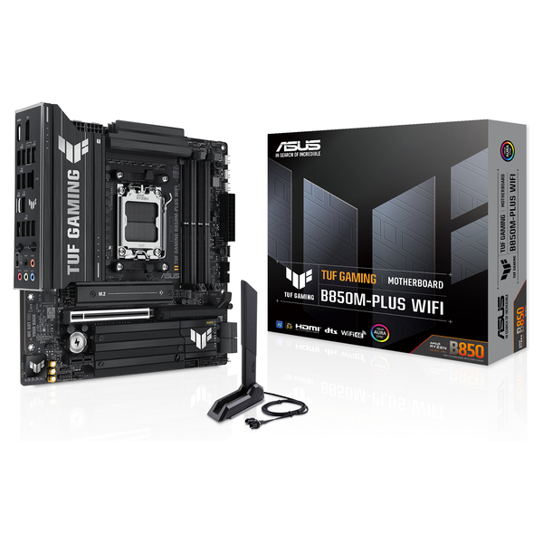 Placa de baza ASUS TUF GAMING B850M-PLUS WIFI, AMD B850, AM5, DDR5, mATX