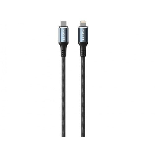 Havit CB6311 USB-C apa - Lightning apa Adat és töltő kábel 1m - Fekete