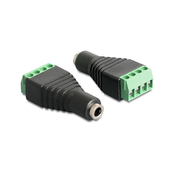 DELOCK Adapter Terminalblock 4Pin -> 3,5mm Klinke Buchse