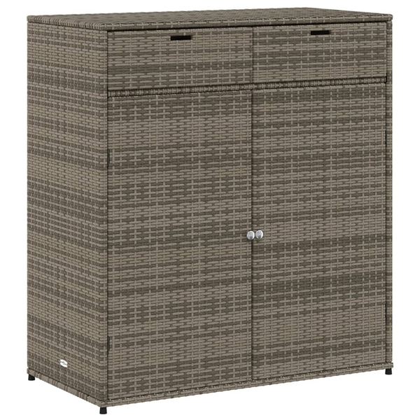 Dulap depozitare de grădină, gri, 105x55x113 cm, poliratan