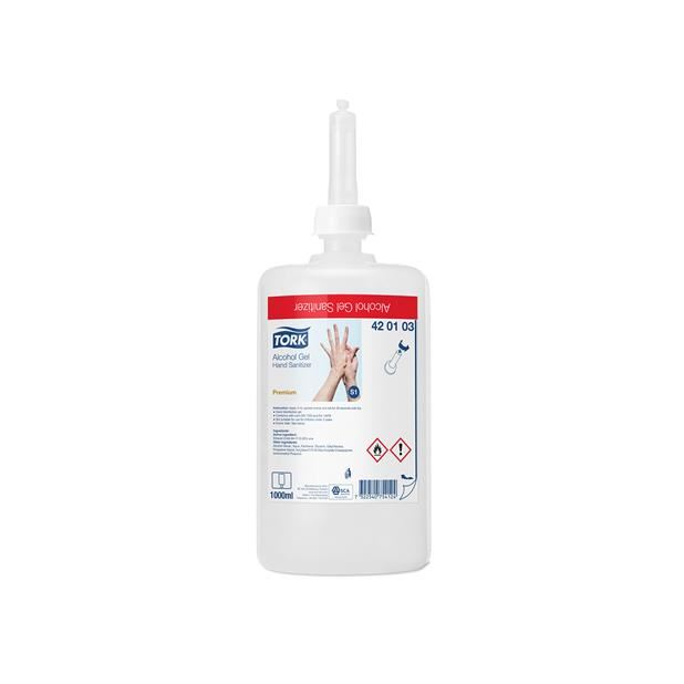 Tork alkoholos kézfertőtlenítő gél S1 rendszerhez 1000 ml (420103_420101) (T420103_420101)