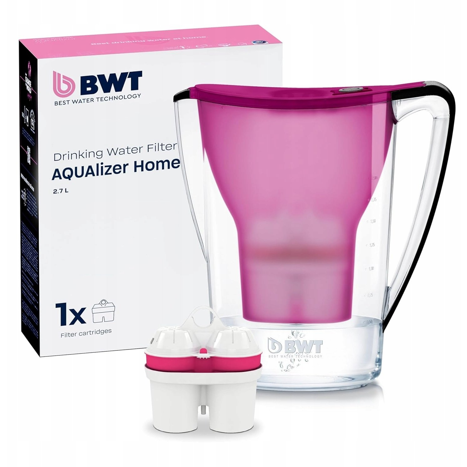 Filtračná kanvica BWT 125557843 2,7 l ružová