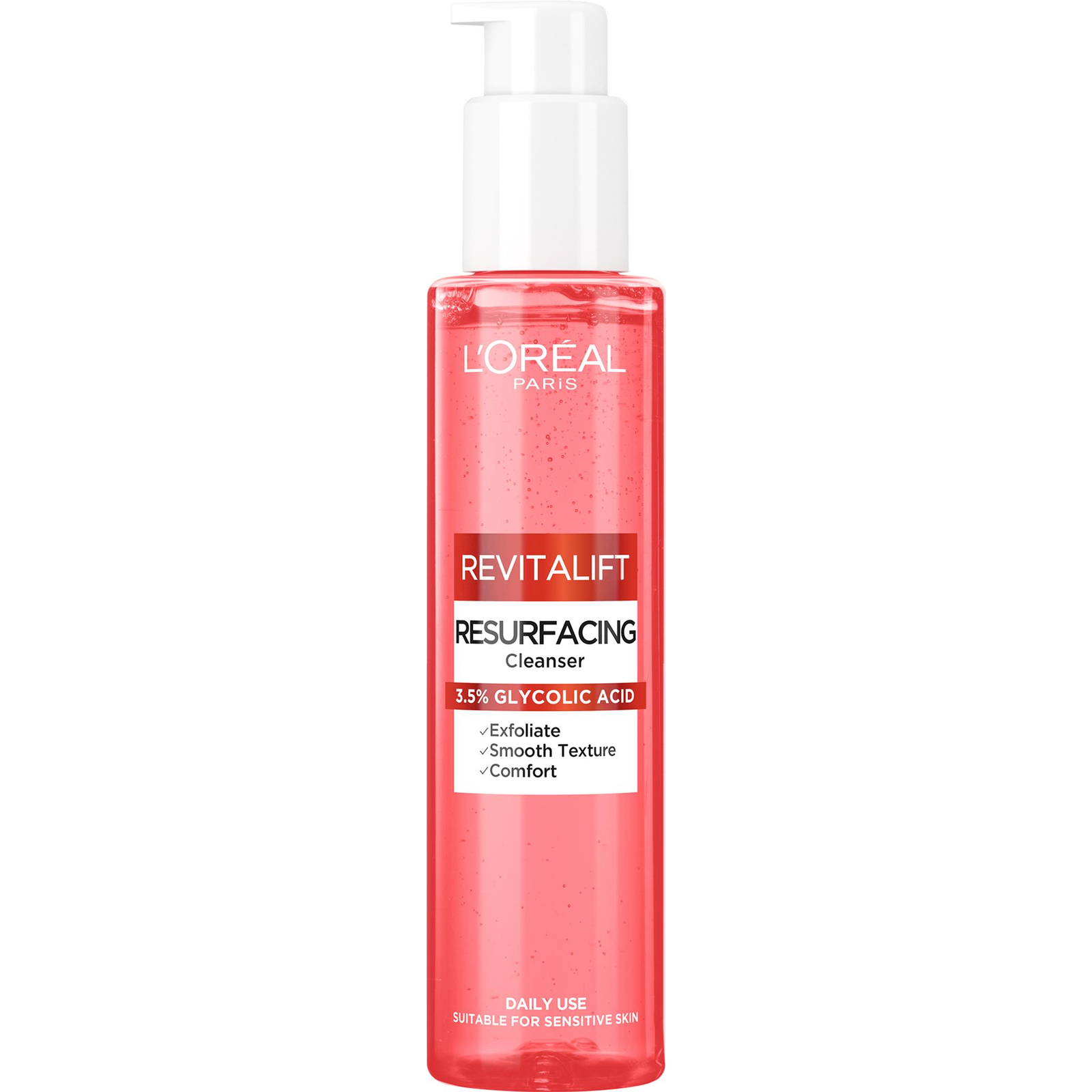 L'ORÉAL PARIS Revitalift Glycolic hámlasztó tisztító gél 3,5% glikolsavval, 150 ml (3600524165215)