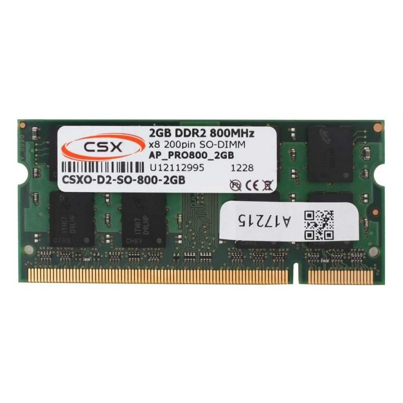 CSX 2GB 800MHz DDR2 SO-DIMM Notebook RAM (CSXO-D2-SO-800-2GB)