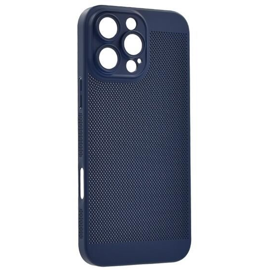 Gigapack Apple iPhone 16 Pro Max légáteresztő, lyukacsos műanyag tok sötétkék (GP-159939) (GP-159939)