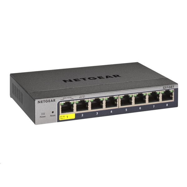 NETGEAR GS108Tv3 Zarządzany L2 Gigabit Ethernet (10/100/1000) Szary