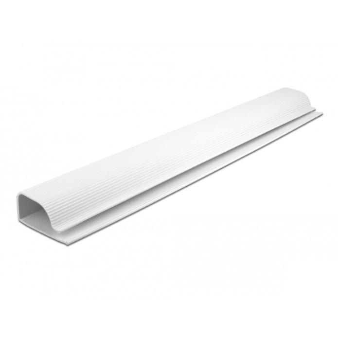 Delock Asztalalatti kábelcsatorna 63 x 28 mm foglalatú és 400 mm hosszú, 2 db. fehér (20885) (20885)