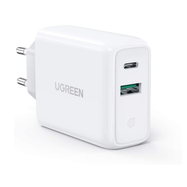 Ugreen 60468 mobiltelefon töltő Táblagép, Telefon, Univerzális Fehér AC Gyorstöltés Beltéri