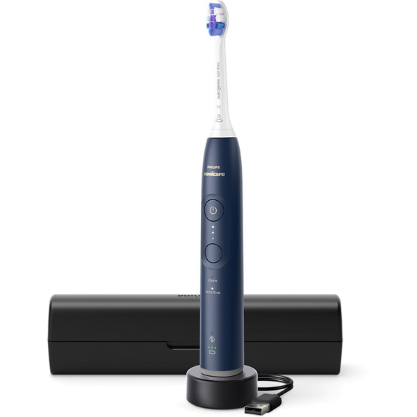 Philips Sonicare serie 6100 HX7403/05 spazzolino elettrico Adulto Spazzolino elettrico sonico Blu scuro