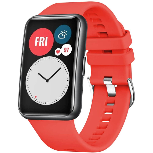 FIXED Silicone Strap Huawei Watch FIT - piros