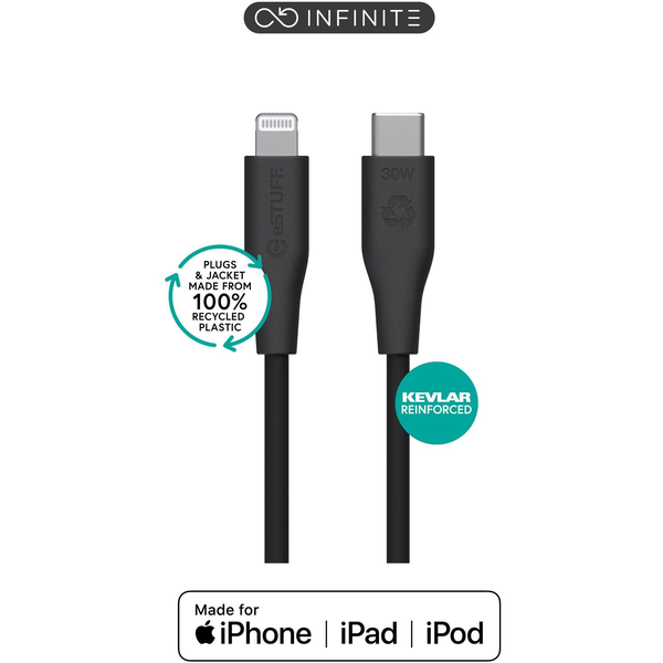 eSTUFF ES602180 cavo Lightning 1 m Nero