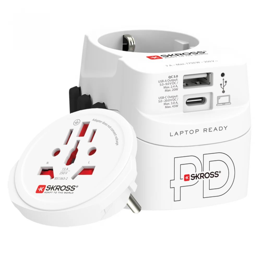 SKROSS PRO Light USB AC45PD - World utazó adapter (1.302474) (1.302474)