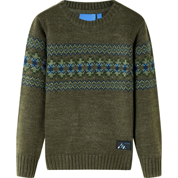 Gyerek pulóver kötött khaki 116