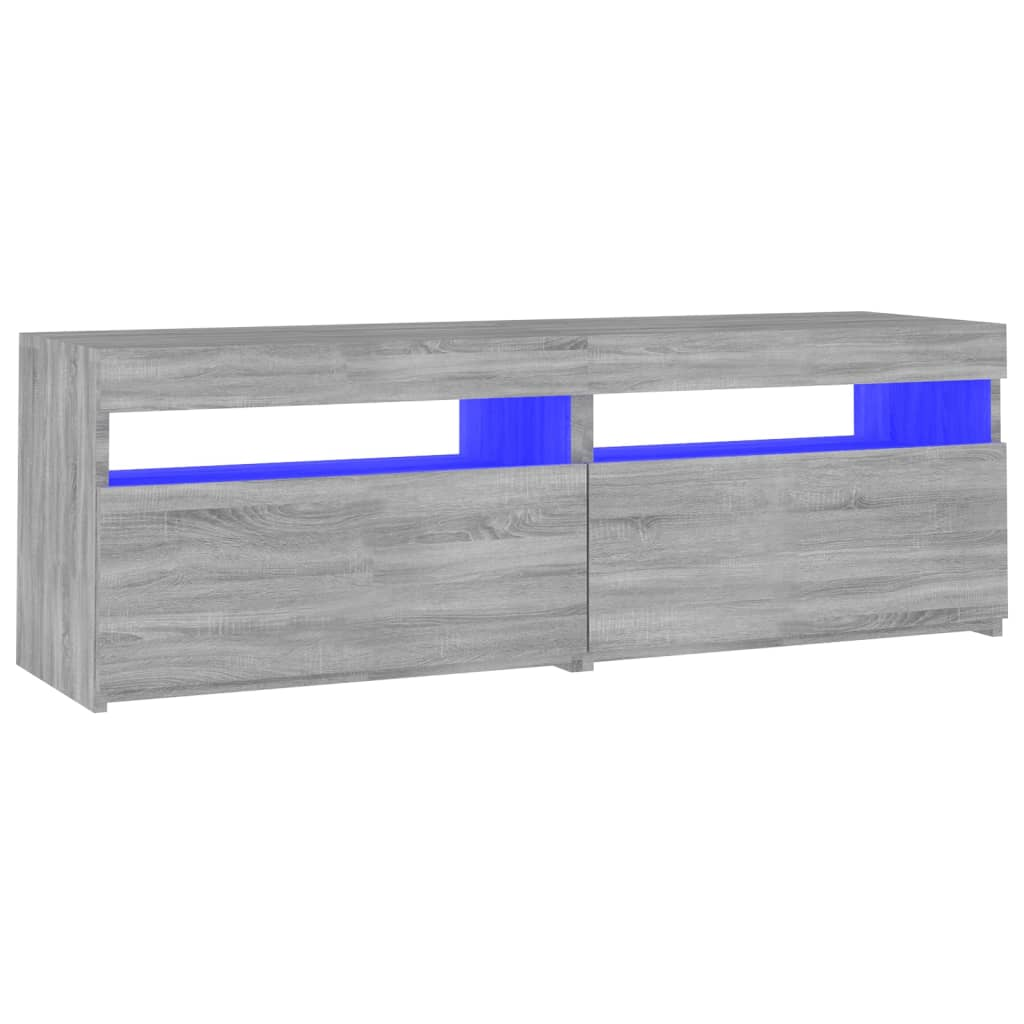 szürke sonoma színű TV-szekrény LED-lámpákkal 120 x 35 x 40 cm (815673)