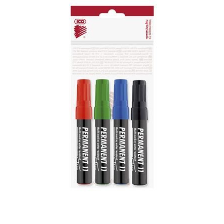 ICO "Permanent 11" alkoholos marker készlet 4 különböző szín (9580007001)