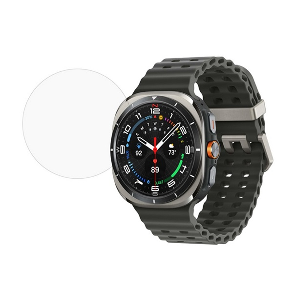 Kijelzővédő üveg (2.5D, 9H) ÁTLÁTSZÓ Samsung Galaxy Watch 8 Classic 46mm (SM-L500) / Galaxy Watch 8 Classic eSIM 46mm (SM-L505) (GP-172042)