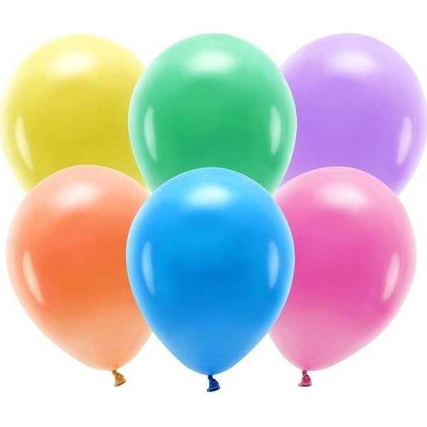  Party Deco Balony Eco 30cm, pastelowe, MIX (1 op. / 10 szt.)