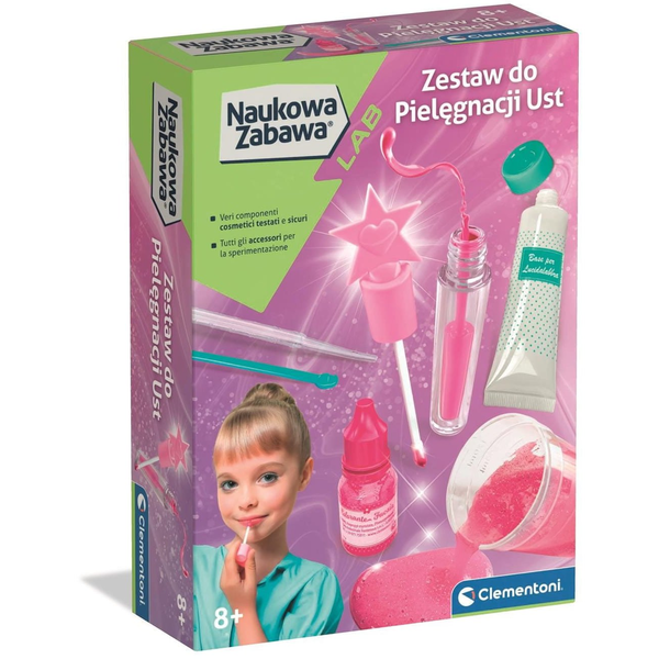 Science & Play Ajakbalzsam És Ajakfény Kozmetikai Készlet, Lengyel Nyelvű, Clementoni 50253 – 28517