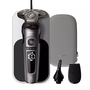 Самобръсначка Philips Shaver Series 9000 Prestige SP9872/15, Мокро/сухо бръснене, Технология SkinIQ, Без кабел, Глави Ultraflex, Сензор Smart Hair, Ножчета NanoTech, 60 мин, Безжично зареждане, Стойка за зареждане, Калъф за носене, Сив