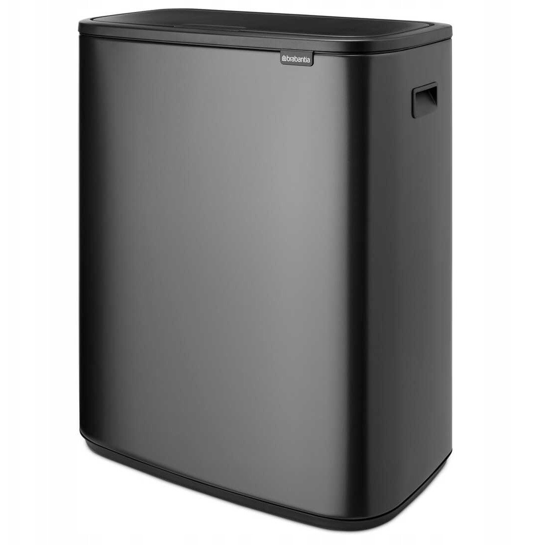 Brabantia Bo Touch Bin nyomófedeles hulladékgyűjtő XXL, padlón álló, műanyag tartály, 2x30L - O méret, acél, magabiztos szürke - 233609 (233609)