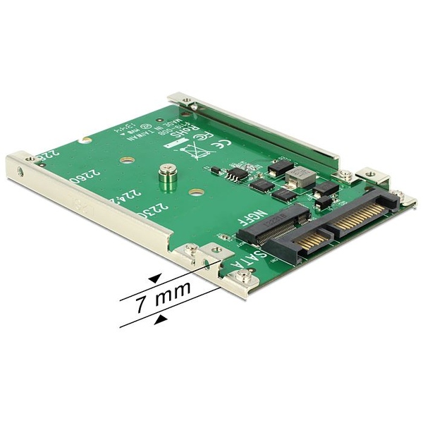 SATA adaptér 22PIN(M)->M.2 NGFF KEY B 67PI