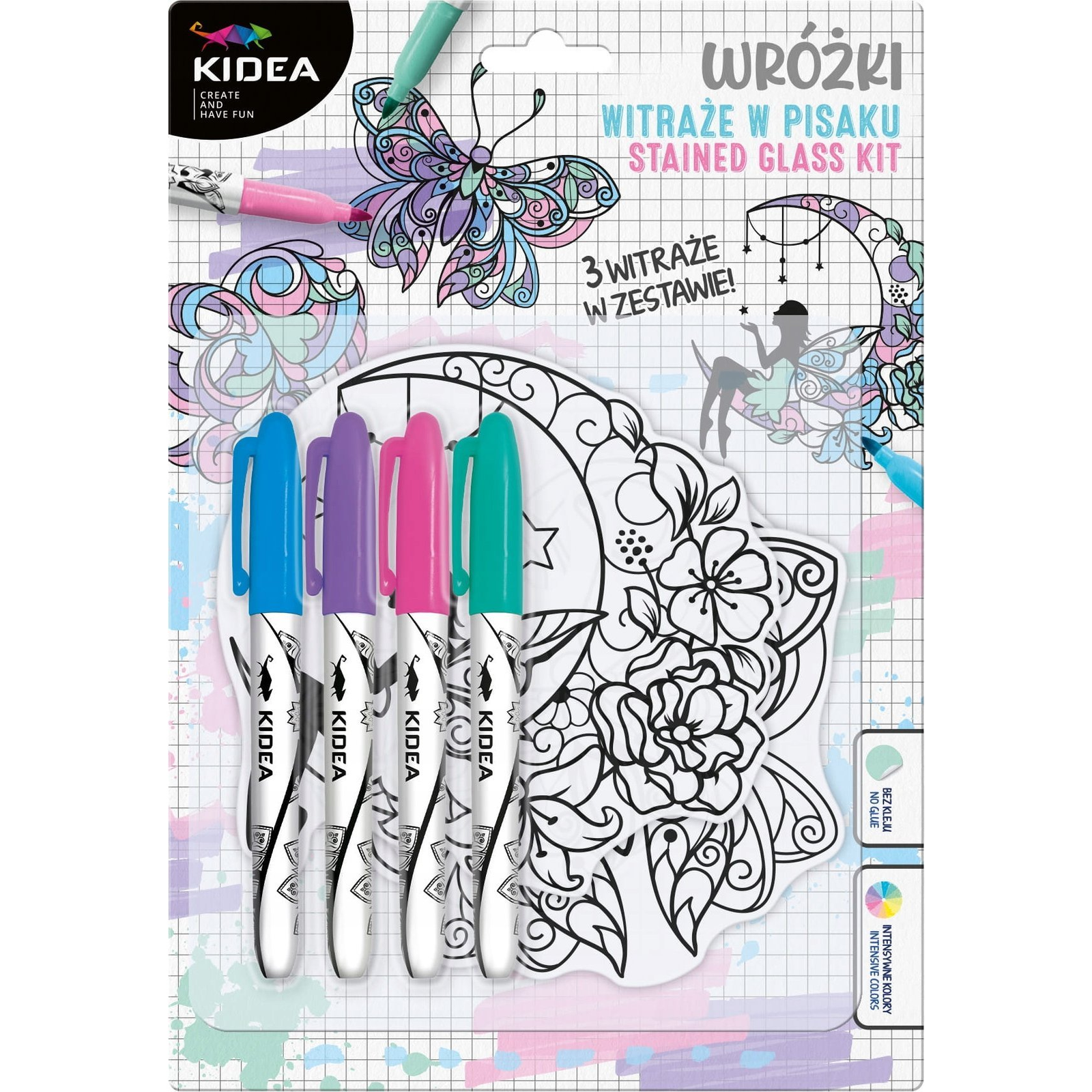 Kidea Színezhető Üvegmatrica (Wipwka) (WIPWKA)