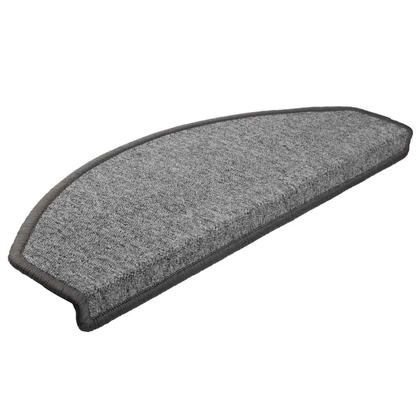 Covorașe pentru scări, 20 buc., 65x24x4 cm, gri închis, semirotunde, mari
