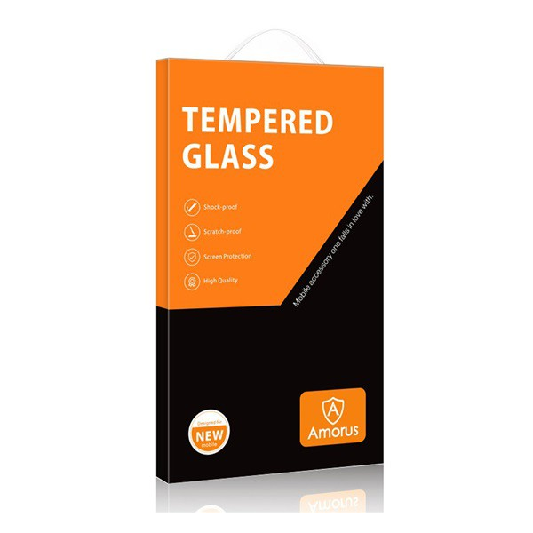 Протекторно стъкло Amorus, 2.5d, пълно лепило, 0.3 мм, 9h, черно, съвместимо: Samsung Galaxy S22 Plus 5G, SM-S906