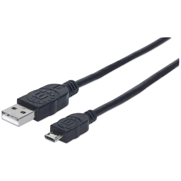Manhattan 325684 USB-kabel USB 2.0 3 m USB A Micro-USB B Zwart