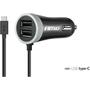 Autótöltő 12V 24V USB-C + 2X USB 2.4A Pro-3 Amio-02058