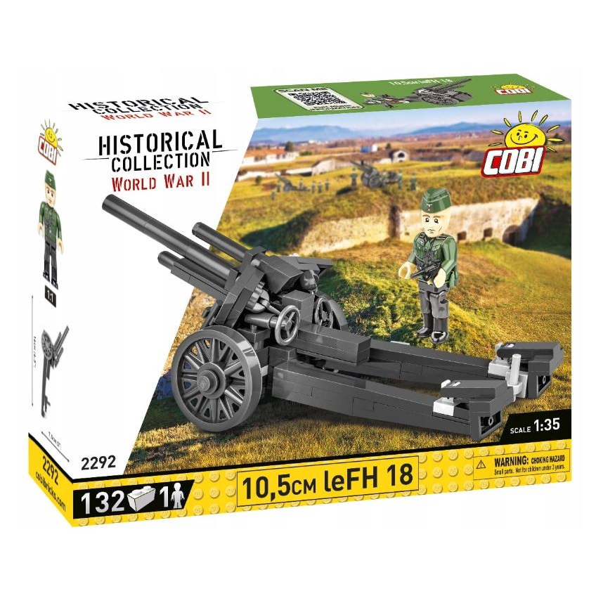 Cobi 10,5 cm leFH 18 Löveg 132 darabos építő készlet (2292)