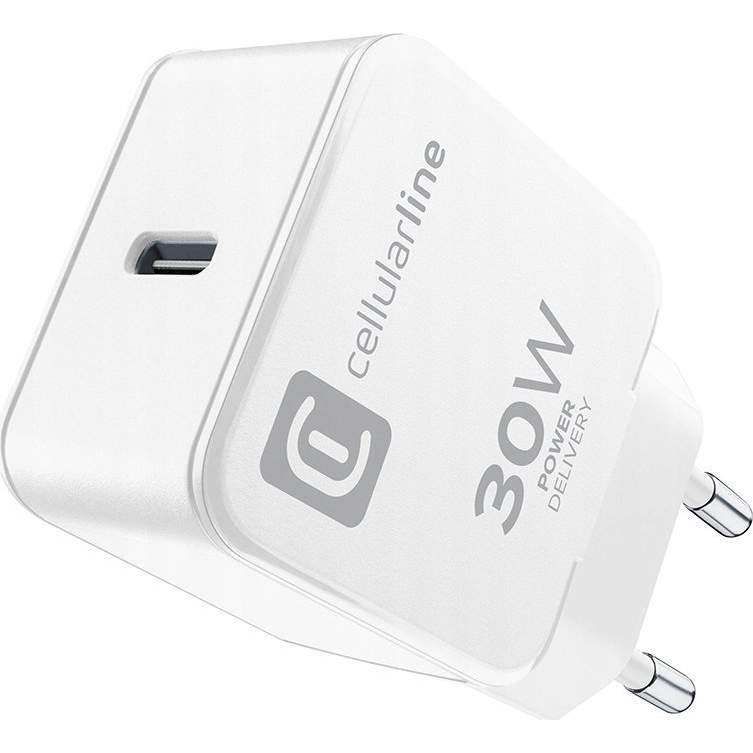 Cellularline ACHIPHUSBCPD30WW mobiltelefon töltő Univerzális Fehér Váltakozó áram Beltéri (ACHIPHUSBCPD30WW)